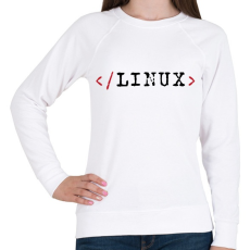 PRINTFASHION Linux parancssor - Női pulóver - Fehér