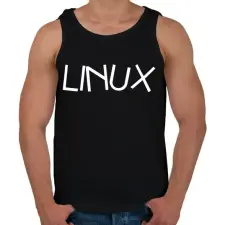 PRINTFASHION Linux rendszer - Férfi atléta - Fekete atléta, trikó
