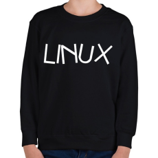 PRINTFASHION Linux rendszer - Gyerek pulóver - Fekete