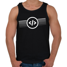 PRINTFASHION Linux retro - Férfi atléta - Fekete atléta, trikó