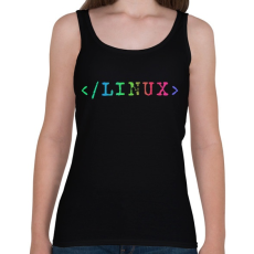 PRINTFASHION Linux RGB - Női atléta - Fekete