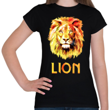 PRINTFASHION LION FACE - Női póló - Fekete női póló