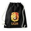PRINTFASHION LION FACE - Sportzsák, Tornazsák - Fekete