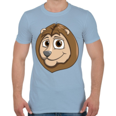 PRINTFASHION Lion - Férfi póló - Világoskék