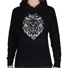 PRINTFASHION lion - Női kapucnis pulóver - Fekete