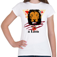 PRINTFASHION Lion - Női póló - Fehér