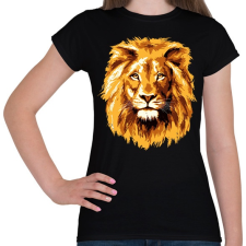 PRINTFASHION Lion - Női póló - Fekete női póló