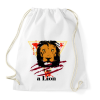 PRINTFASHION Lion - Sportzsák, Tornazsák - Fehér