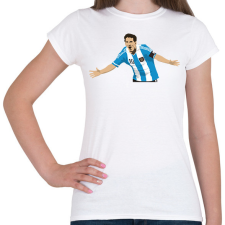 PRINTFASHION Lionel Messi - Női póló - Fehér női póló