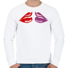PRINTFASHION LIps - Férfi pulóver - Fehér férfi pulóver, kardigán