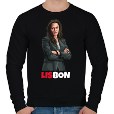 PRINTFASHION LISBON - Férfi pulóver - Fekete férfi pulóver, kardigán