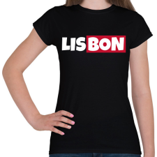 PRINTFASHION LISBON - Női póló - Fekete női póló