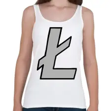 PRINTFASHION Litecoin - Női atléta - Fehér női trikó