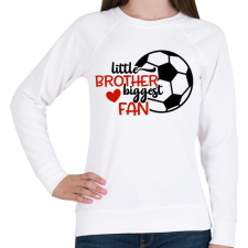 PRINTFASHION Little brother biggest fan - Női pulóver - Fehér női pulóver, kardigán