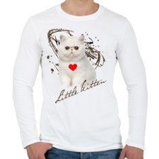 PRINTFASHION little kitten - Férfi hosszú ujjú póló - Fehér férfi póló