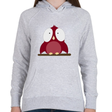 PRINTFASHION little red bird - Női kapucnis pulóver - Sport szürke