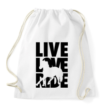 PRINTFASHION Live Love Ride lovas - Sportzsák, Tornazsák - Fehér tornazsák