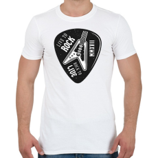 PRINTFASHION Live the rock - Rock to live - Férfi póló - Fehér
