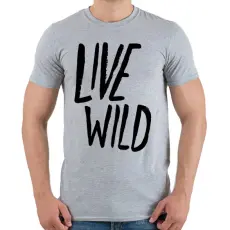 PRINTFASHION Live Wild - Férfi póló - Sport szürke