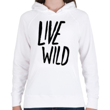 PRINTFASHION Live Wild - Női kapucnis pulóver - Fehér női pulóver, kardigán