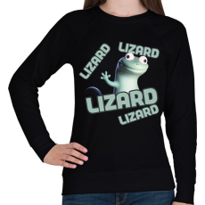PRINTFASHION lizard - Női pulóver - Fekete