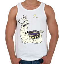 PRINTFASHION llama - Férfi atléta - Fehér atléta, trikó