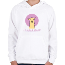 PRINTFASHION llama_purple - Gyerek kapucnis pulóver - Fehér gyerek pulóver, kardigán