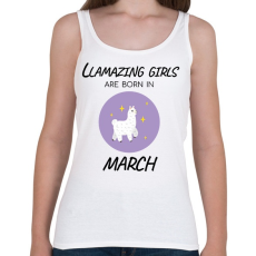 PRINTFASHION Llamazing girls are born is march - Női atléta - Fehér