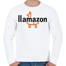 PRINTFASHION Llamazon - Férfi pulóver - Fehér