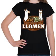 PRINTFASHION Llamen - Női póló - Fekete női póló