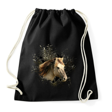 PRINTFASHION ló arc4 - Sportzsák, Tornazsák - Fekete tornazsák