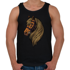 PRINTFASHION Ló - Férfi atléta - Fekete atléta, trikó