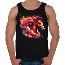 PRINTFASHION ló - Férfi atléta - Fekete atléta, trikó