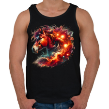 PRINTFASHION ló - Férfi atléta - Fekete atléta, trikó