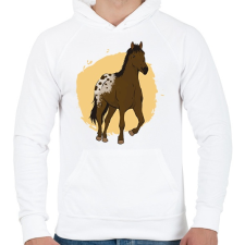 PRINTFASHION Ló - Férfi kapucnis pulóver - Fehér női pulóver, kardigán