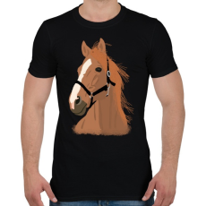 PRINTFASHION Ló - Férfi póló - Fekete