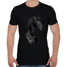 PRINTFASHION ló - Férfi póló - Fekete férfi póló