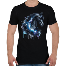 PRINTFASHION ló - Férfi póló - Fekete férfi póló