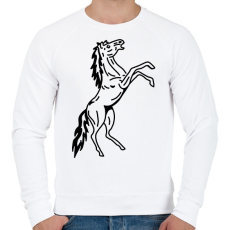 PRINTFASHION ló - Férfi pulóver - Fehér