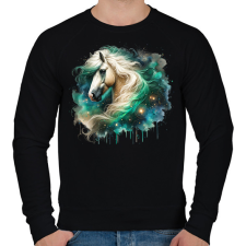 PRINTFASHION ló - Férfi pulóver - Fekete férfi pulóver, kardigán