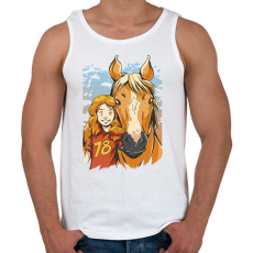 PRINTFASHION Ló gazdi - Férfi atléta - Fehér