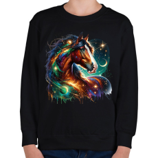 PRINTFASHION ló - Gyerek pulóver - Fekete