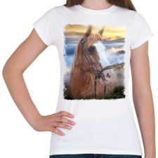 PRINTFASHION ló - Női póló - Fehér női póló