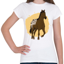 PRINTFASHION Ló - Női póló - Fehér női póló