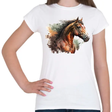PRINTFASHION Ló  - Női póló - Fehér