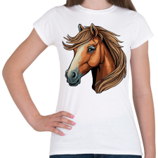 PRINTFASHION Ló - Női póló - Fehér női póló