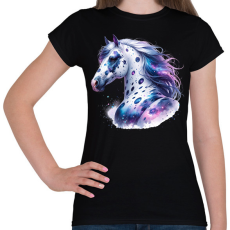 PRINTFASHION ló - Női póló - Fekete
