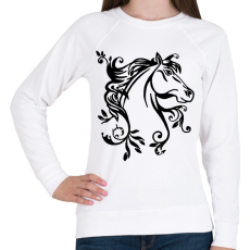 PRINTFASHION ló - Női pulóver - Fehér