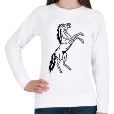 PRINTFASHION ló - Női pulóver - Fehér női pulóver, kardigán