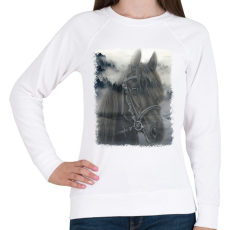 PRINTFASHION ló - Női pulóver - Fehér